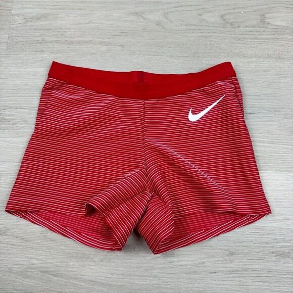 Nike Pro Elite Track & Field Tight Running Shorts Womens XS Red AO8486-000 - Picture 1 of 3